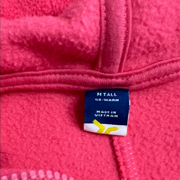 Old Navy Kids Zip-Up Hooded Fleece Jacket in Bright Coral Pink - Picture 2 of 2